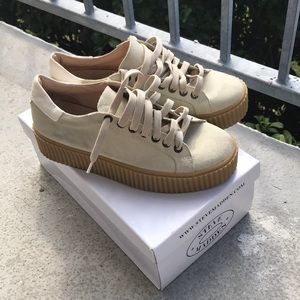 Sofya Tan Suede Shoes